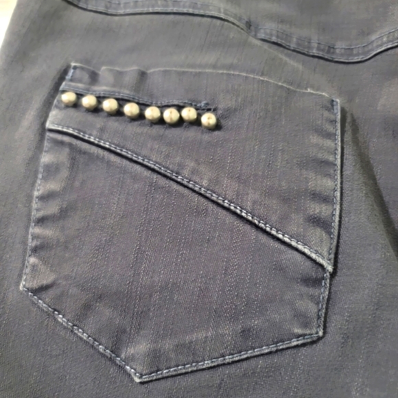 Modea Collection Women's Denim Crop Studded Jeans Size 38 - Picture 9 of 11